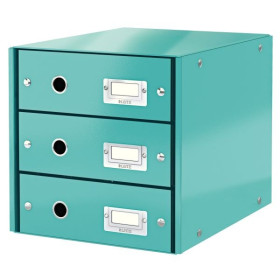 Bloc de classement 3 tiroirs Click & Store WOW Leitz , Menthe