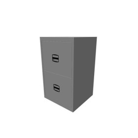 CLASSEUR 2 Tiroirs DS H67,2 L41,3 P40CM GRIS ALU SB