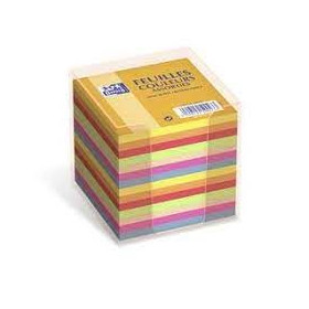 BLOC CUBE OXFORD 90X90 ASSORTI AVEC CONTAINER PLASTIQUE