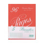 LOT DE 5 CAHIERS RETRO AGRAFES 170x220 96P 60G BROUILLON SEYES