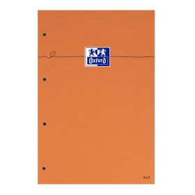 BLOC ORANGE OXFORD AGRAFE et 4TROUS 210x315 160P OPTIK P. Q5+TAG