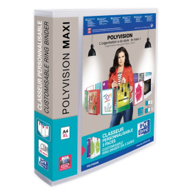 CLASSEUR OXFORD POLYVISION A4+ D60 4AN D PP TRANSLU INCOL PAV
