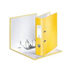 Classeur a levier 180° plastifie 80 mm WOW Leitz, Jaune