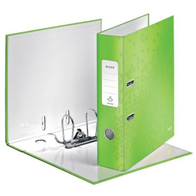 Classeur a levier 180° plastifie 80 mm WOW Leitz, Vert