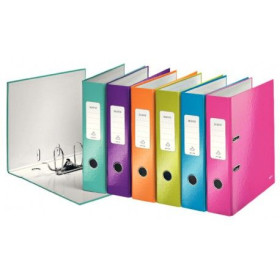 Classeur a levier 180° plastifie 80 mm WOW Leitz, Assortis