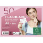 50 flashcards bristol A6 dots rose