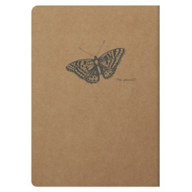 Flying Spirit Kraft carnet piqûre textile 14,8x21cm 96p ligné motifs assortis pa