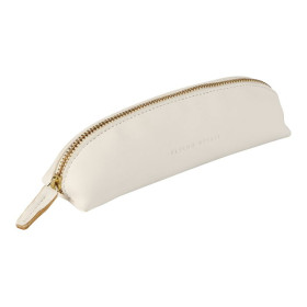 Flying Spirit trousse cuir Blanc Triangulaire 18x4x4cm