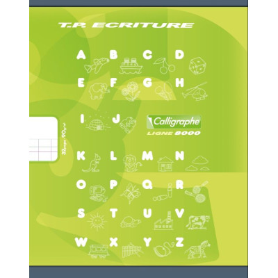 8000, T.P. Ecriture piqure 17x22 32p DL4mmIV+Uni 90g
