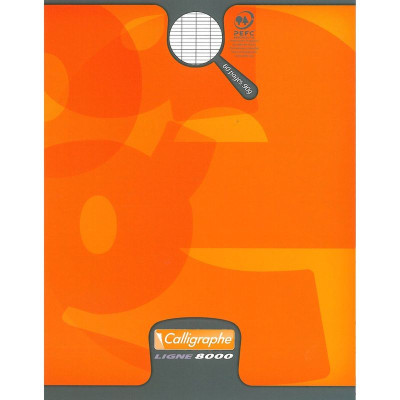 8000 PELLICULE, Cahier piqué 17x22 60p séyès 90g