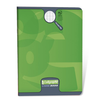 8000 PELLICULE, Cahier piqué 24x32 96p séyès 90g
