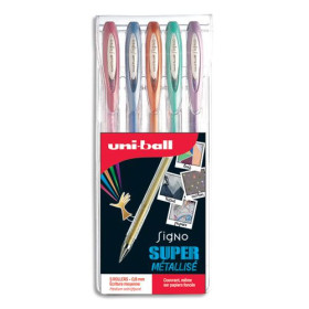 UNI P/5 ROL GEL METAL  UM120NM/5 ASSF58