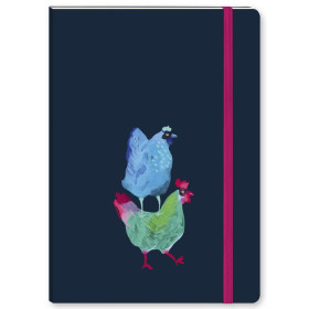 Les Coquettes, Carnet souple A6 - 10,5 x 14,8 cm, 144 pages, ligné avec élastiqu