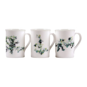 Hedera, Tasse en porcelaine véritable  Ø 6,5 cm x hauteur 10,2 cm dans sa boîte,