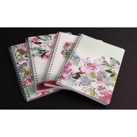 Blooming, Cahier reliure intégrale, A5 - 14,8 x 21 cm, 148 pages, ligné, ass.