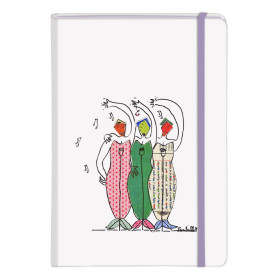 Ritournelle, Cahier rembordé rigide, A5 - 14,8 x 21 cm, 96 pages, ligné, fermetu