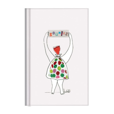 Ritournelle, Carnet rembordé rigide, 7,5 x 12 cm, 128 pages, uni, ass.