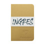 Ingres, Carnet cousu fil 7,5 x 12 cm 48 pages, ligné, avec bandeau, ass.