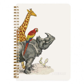 Animalis, Carnet reliure intégrale, A5 - 14,8 x 21 cm, 148 pages, ligné, ass.