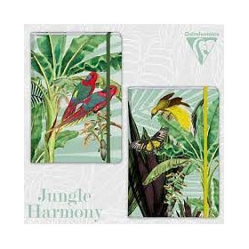 Jungle harmony, Carnet rembordé rigide A5 - 14,8 x 21 cm, 96 pages, ligné, ferme