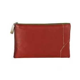 Kenzo Takada Maiko, Trousse plate en cuir 22 x 1 x 14 cm