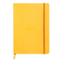 Rhodiarama carnet souple JONQUILLE A5 160p ligné pap. ivoire 90g ferm. élast.