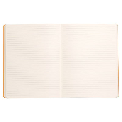 Rhodiarama carnet souple BEIGE 19x25cm 160p ligné pap. ivoire 90g ferm. élast.