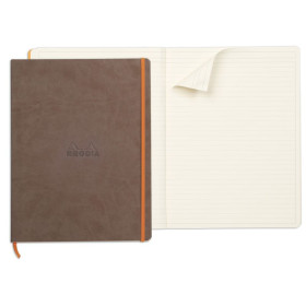 Rhodiarama cahier souple CHOCOLAT A4+ 160p ligné papier ivoire 90g