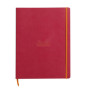 Rhodiarama cahier souple FRAMBOISE A4+ 160p ligné papier ivoire 90g