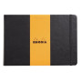 Webnotebook BLACK A5 paysage 192p uni papier ivoire 90g ferm. élast.