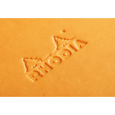 Webnotebook ORANGE A5 paysage 192p uni papier ivoire 90g ferm. élast.