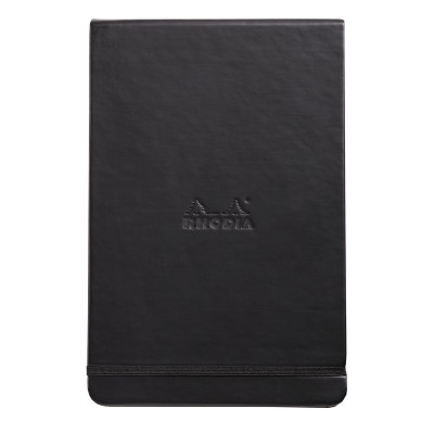 Rhodiarama Webnotepad remb.rigide NOIR A5 192p ligné microperf. pap. ivoire 90g