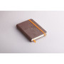 Rhodiarama carnet RR 9x14cm CHOCOLAT 192p ligné pap. ivoire 90g ferm. élast.