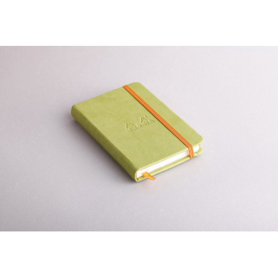 Rhodiarama carnet RR 9x14cm ANIS 192p ligné pap. ivoire 90g ferm. élast.