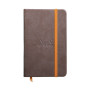 Rhodiarama carnet RR 9x14cm CHOCOLAT 192p ligné pap. ivoire 90g ferm. élast.