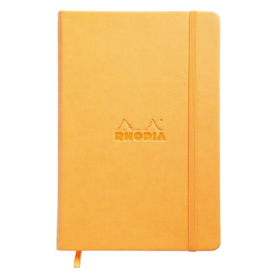 Webnotebook ORANGE A5 192p ligné papier ivoire 90g fermeture élastique
