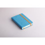 Rhodiarama carnet RR 9x14cm TURQUOISE 192p ligné pap. ivoire 90g ferm. élast.