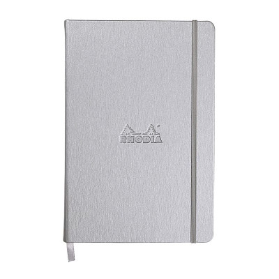 Webnotebook SILVER A5 192p ligné papier ivoire 90g fermeture élastique