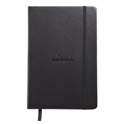 Webnotebook BLACK A5 192p uni papier ivoire 90g fermeture élastique