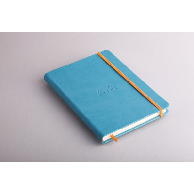 Rhodiarama carnet RR A5 TURQUOISE 192p ligné pap. ivoire 90g ferm. élast.