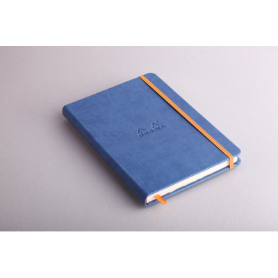 Rhodiarama carnet RR A5 SAPHIR 192p ligné pap. ivoire 90g ferm. élast.