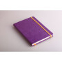 Rhodiarama carnet RR A5 VIOLET 192p ligné pap. ivoire 90g ferm. élast.