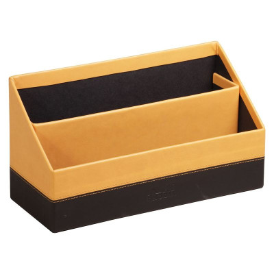 Rhodiarama porte-courrier simili cuir italien ORANGE 25x10x14cm
