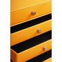 Rhodiarama trieur 4 tiroirs simili cuir italien ORANGE 24,8x32,7x22,8cm