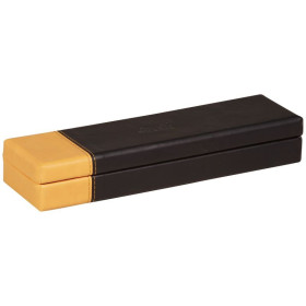 Rhodiarama plumier simili cuir italien BLACK 21x5,5x3cm