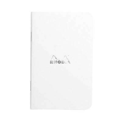 Carnet piqué WHITE Rhodia Classic 7,5x12cm 48p Q.5x5 non détachables 80g