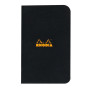 Carnet piqué BLACK Rhodia Classic 7,5x12cm 48p Q.5x5 non détachables 80g