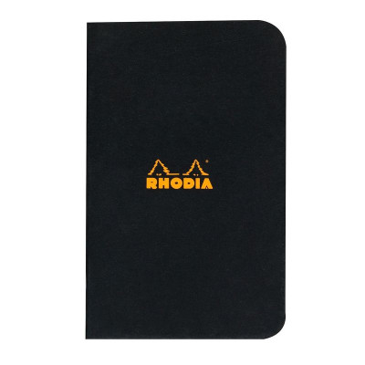 Carnet piqué BLACK Rhodia Classic 7,5x12cm 48p Q.5x5 non détachables 80g