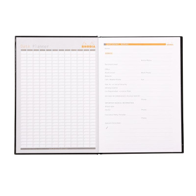 Rhodia Business brochure rembordée rigide A5 ligné 192p 90g
