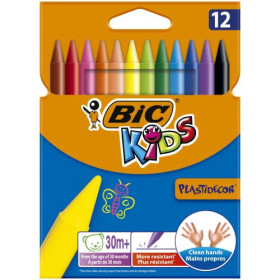 BIC Pochette de 12 craies plastique de coloriage -